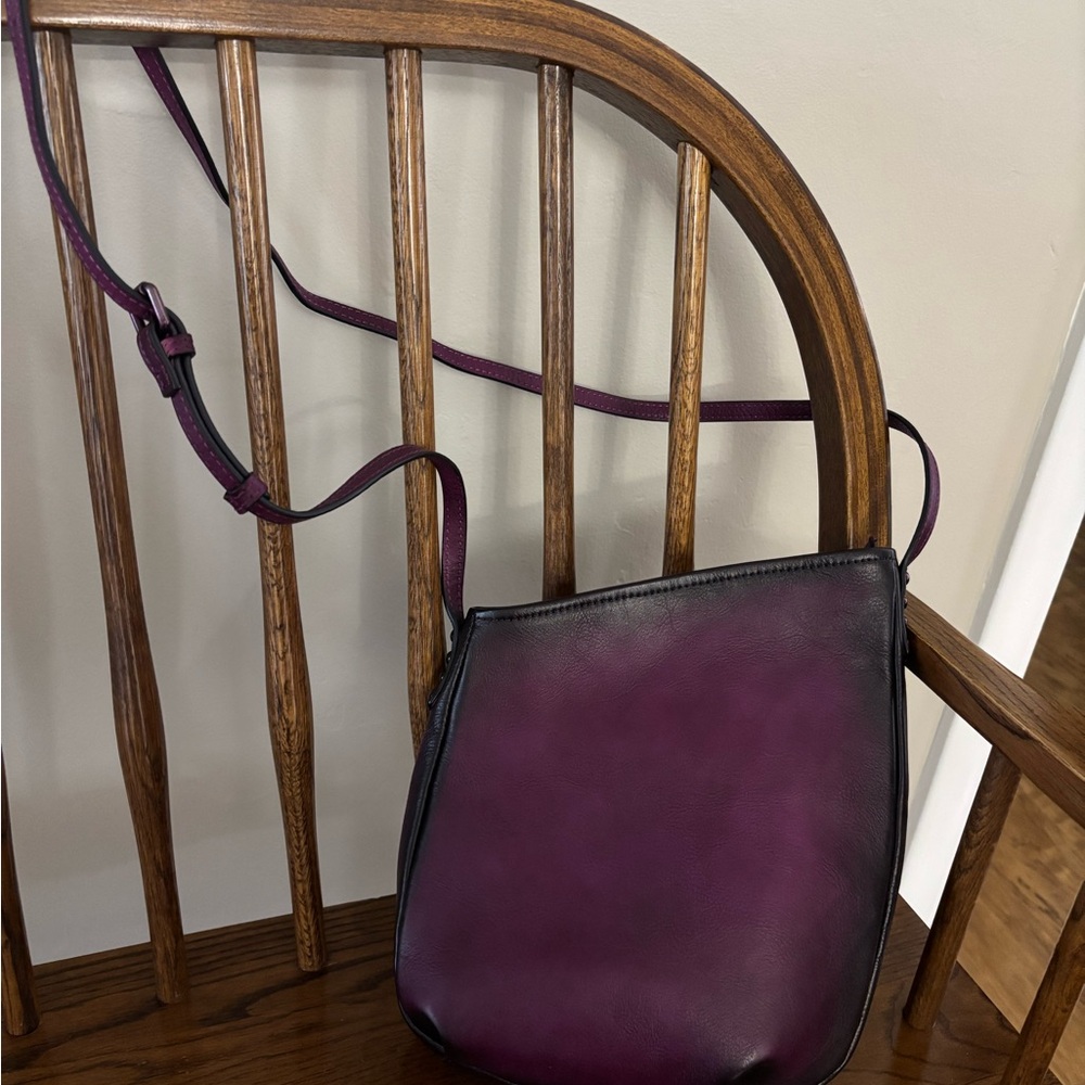 Chic Purple and Black Crossbody Bag